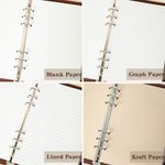 Taccuino ad anelli in pelle PU personalizzato con fiore del mese nome e testo regalo di compleanno o festività per appassionati di scrittura