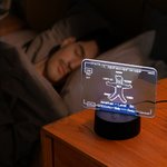 Personalized Cartoon Pixel Man Stat Screen Acrylic LED Night Light with Name Room Decor Birthday Gift for Game Lover