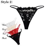 Personalisierte verführerische Frauen Unterwäsche Spitze Tanga mit Namen Bachelorette Party Valentinstag Jahrestag Geschenk für Sie