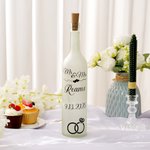 Personalized Mr Mrs Couple Rings LED Bottle Lamp with Last Name and Date Valentine's Day Wedding Engagement Gift for Couple Newlyweds