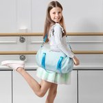 Ricamo personalizzato con nome a strisce Grande borsa da ballo in seersucker con tracolla Regalo di compleanno per ragazze per il ritorno a scuola