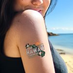 Personalized Waterproof State Feature Map Tattoo Stickers with Texts Holiday Birthday Gift for Friend Family  Tattoo Lovers