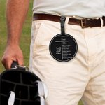 Personalized Cross You Are Chosen PU Leather Golf Bag Tag Tee Holder with Name Golf Accessory Birthday Gift for Christian Golf Player Lover