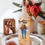 Personlig Besties Forever Star 2-4 Tecknade karaktärer LED-flasklampa med namn Bachelorette Party Födelsedagspresent för systrar Besties
