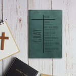 Cruz personalizada You Are Chosen A5 A6 Cuaderno de piel con nombre y 200 páginas rayadas Regalo de cumpleaños de bautizo para cristianos