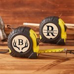 Personalisierte Monogramm Maßband Lineal mit Handgelenk Strap Messzubehör Vatertag Geburtstag Geschenk für Architekten Handwerker Arbeiter