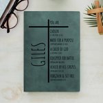 Cruz personalizada You Are Chosen A5 A6 Cuaderno de piel con nombre y 200 páginas rayadas Regalo de cumpleaños de bautizo para cristianos