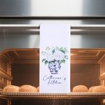 Personalisierte Hortensie Chinesisch-Stil blau und weiß Porzellan Waffel Geschirrtuch mit Text Hochzeit Braut Dusche Geschenk für sie