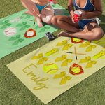 Personalized Coquette Bow Softball Baseball Oversized Quick Dry Beach Towel with Name Summer Vacation Accessory Birthday Gift for Sports Lover Girls