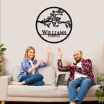 Personalised Family Tree of Life Metal Sign with 1-17 Names and Texts Wall Art Home Decor Father's Day Mother's Day Thanksgiving Gift for Grandparent