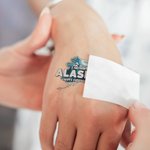 Personalized Waterproof State Feature Map Tattoo Stickers with Texts Holiday Birthday Gift for Friend Family  Tattoo Lovers