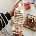 Personlig Besties Forever Leopard Print 2-4 Tecknade karaktärer LED-flasklampa med namn Bachelorette Party Födelsedagspresent för systrar Besties