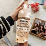 Personlig Besties Forever Star 2-4 Tecknade karaktärer LED-flasklampa med namn Bachelorette Party Födelsedagspresent för systrar Besties