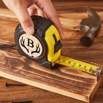 Personalisierte Monogramm Maßband Lineal mit Handgelenk Strap Messzubehör Vatertag Geburtstag Geschenk für Architekten Handwerker Arbeiter