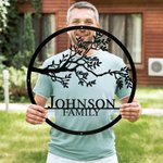 Personalised Family Tree of Life Metal Sign with 1-17 Names and Texts Wall Art Home Decor Father's Day Mother's Day Thanksgiving Gift for Grandparent
