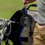 Personalized Cross You Are Chosen PU Leather Golf Bag Tag Tee Holder with Name Golf Accessory Birthday Gift for Christian Golf Player Lover