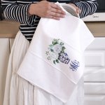 Personalisierte Hortensie Chinesisch-Stil blau und weiß Porzellan Waffel Geschirrtuch mit Text Hochzeit Braut Dusche Geschenk für sie