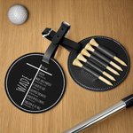 Personalized Cross You Are Chosen PU Leather Golf Bag Tag Tee Holder with Name Golf Accessory Birthday Gift for Christian Golf Player Lover