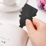 Gepersonaliseerde Magnetische Bladwijzerclip met Bloemen Cartoonfiguur en Naam Verjaardag Cadeau voor Boekenliefhebbers Leesfanaten Bibliothecarissen