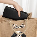 Personalized 1-3 Cute 3D Cartoon Dogs Large Jute Tote Bag with Names Travel Essential Birthday Gift for Women Pet Lovers