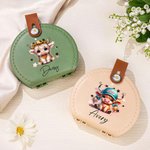 Personifierad söt Highland Cow Portabel sybehörssats Förvaringslåda med namn Sömnadsverktyg Tillbehör Födelsedagspresent för skräddare sömnad älskare