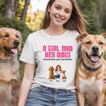 Personlig Unbreakable Bond 3D tecknad flicka och hennes hund 100% bomull barn vuxen T-shirt med namn födelsedagspresent för flickor husdjursälskare
