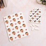 Personalised Funny 1-3 Avatar Photos Building Brick Puzzles with Heart Home Decor Holiday Birthday Gift for Friends Family