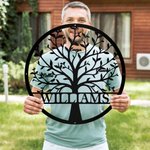Personalized Family Tree of Life Metal Sign with 1-20 Names Wall Art Decor Father's Day Mother's Day Housewarming Gift for Family