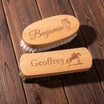 Personalized Engraved Wooden Brush Comb Hoof Pick Horse Grooming Kit with Name 9 Pcs Equine Care Supplies Equestrian Gift for Horse Trainers Lovers