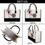 Personalized Cartoon Mother Of The Bride Reusable Large Canvas Tote Bag with Name Wedding Gift for Women