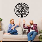 Personalized Family Tree of Life Metal Sign with 1-20 Names Wall Art Decor Father's Day Mother's Day Housewarming Gift for Family