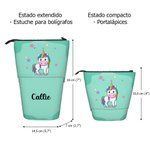 Estuche de lápices telescópico de pie personalizado con nombre dinosaurio y animales útiles escolares regalo de cumpleaños para niños