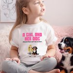 Personlig Unbreakable Bond 3D tecknad flicka och hennes hund 100% bomull barn vuxen T-shirt med namn födelsedagspresent för flickor husdjursälskare