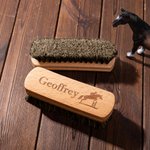 Personalized Engraved Wooden Brush Comb Hoof Pick Horse Grooming Kit with Name 9 Pcs Equine Care Supplies Equestrian Gift for Horse Trainers Lovers