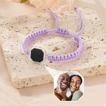 A Love Only Your Warmth Can Reveal - Personalized Hidden Heat-activated Photo Adjustable Braided Bracelet