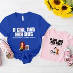 Personlig Unbreakable Bond 3D tecknad flicka och hennes hund 100% bomull barn vuxen T-shirt med namn födelsedagspresent för flickor husdjursälskare