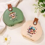 Personifierad söt Highland Cow Portabel sybehörssats Förvaringslåda med namn Sömnadsverktyg Tillbehör Födelsedagspresent för skräddare sömnad älskare