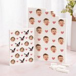 Personalised Funny 1-3 Avatar Photos Building Brick Puzzles with Heart Home Decor Holiday Birthday Gift for Friends Family