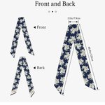 Personifierad Multicolor Birth Flower Headband Handväska Halsduk med namn Holiday Party Födelsedagspresent för flickor Kvinnor