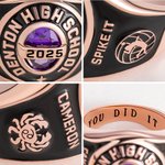 Personalized Birthstone Zodiac Graduation Signet Ring with Engraved Name and Text Graduation Keepsake Gift for High School University Graduates