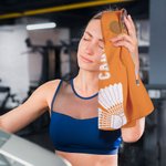 Personalized Softball Baseball Female Cartoon Character Waffle Sports Towel with Name Game Day Birthday Gift for Ball Lovers