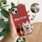 Personalizzato 1-3 Carino 3D Cartoon Cani Custodia del telefono per iPhone o Samsung con nome Compleanno Anniversario regalo per gli amanti del cane