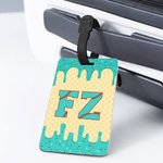 Personalisierte Baseball Softball Stil schmelzende Eiscreme Gepäckanhänger mit Buchstaben oder Zahlen Reisezubehör Geburtstagsgeschenk für Baseball Softball-Liebhaber