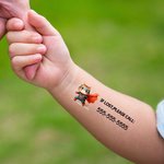 Personalized Cute Cat Dog Bear Cloak Animal Waterproof Temporary Tattoo Stickers with Number Set of 12 Outdoor Activities Party Birthday Gift for Kids