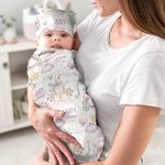 Personalised Cute Princess Castle Butterfly Soft Throw Blanket Swaddle and Knot Hat with Name Baby Shower Birthday Gift for Newborns