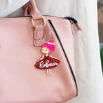 Henkilökohtainen Monivärinen Baletti Tyttö puinen akryyli avaimenperä nimi vuosipäivä syntymäpäivälahja baletti rakastaja ballerina