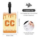 Personalisierte Baseball Softball Stil schmelzende Eiscreme Gepäckanhänger mit Buchstaben oder Zahlen Reisezubehör Geburtstagsgeschenk für Baseball Softball-Liebhaber