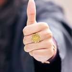 Personalised Birthstone Initial Engraved College Signet Ring with Year and School Name High School University Graduation Gift for Graduates