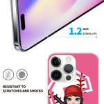 Personalised Multicolor Ball Sports Cartoon Character Phone Case for iPhone with Name and Initial Birthday Anniversary Gift for Ball Sports Lovers