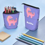 Astuccio telescopico personalizzato con nome motivo dell'unicorno dinosauro o mostro portapenne matita scuola cancelleria regalo per bambini